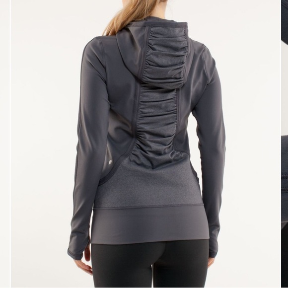 Lululemon Pure Balance Jacket ruched dark gray 
Coal pocket hoodie - Picture 2 of 4